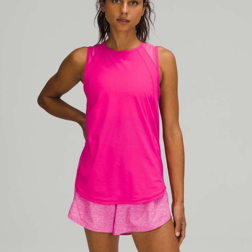Like new Lululemon Sculpt Tank Top in Solid Pink size small/ 2 mesh - Picture 2 of 6